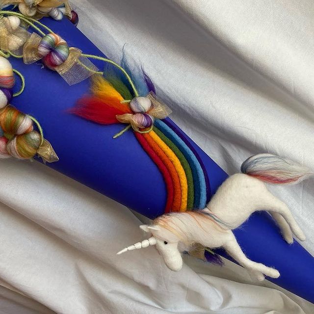 Schultuete mit Einhorn und Regenbogen